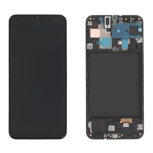 Γνήσια Οθόνη LCD με Μηχανισμό Αφής και Πλαίσιο για Samsung Galaxy A30 A305F GH82-19202A - Χρώμα: Μαύρο