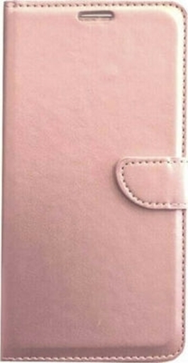 Θήκη Βιβλίο / Leather Book Case with Clip για Huawei P Smart S - Χρώμα : Χρυσό Ροζ
