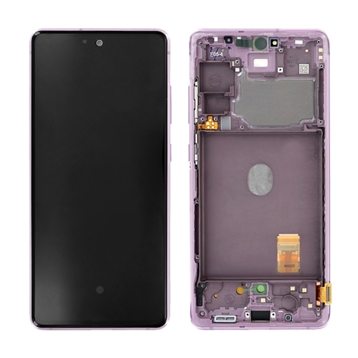 Picture of Original LCD Complete with Frame for Samsung Galaxy S20 FE 4G/5G G780 GH82-24220C - Colour: Cloud Lavender