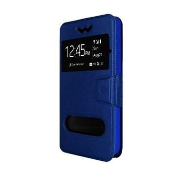 Εικόνα της Θήκη Βιβλίο Stand με Διπλό Παράθυρο για Samsung  G110H Galaxy Pocket 2 - Χρώμα: Μπλε