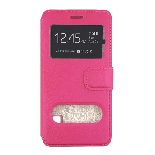 Θήκη Βιβλίο Stand με Παράθυρο για Sony Xperia M C1905 - Χρώμα: Ροζ