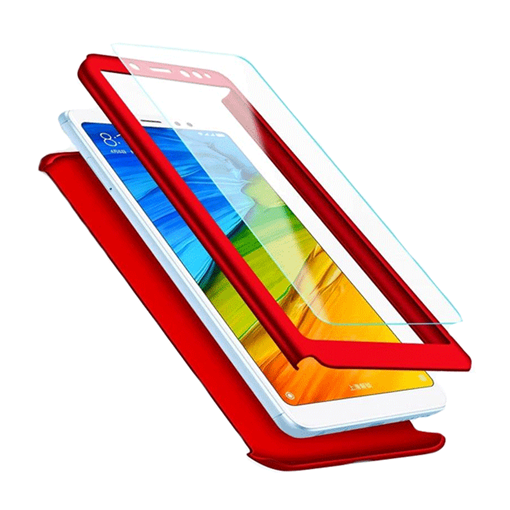 Θήκη 360 Full Protection Πλαστική για Samsung G955F Galaxy S8 Plus - Χρώμα: Κόκκινο