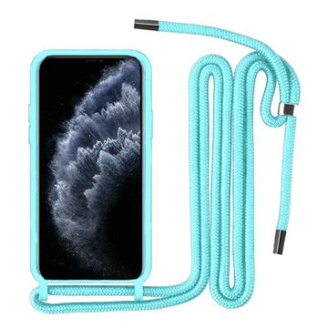 Εικόνα της Θήκη Σιλικόνης με Λουράκι για Apple Iphone 11 Pro Max - Χρώμα: Τυρκουάζ