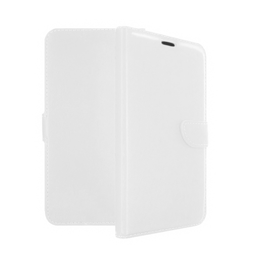 Picture of Leather Book Case with Clip For Alcatel Idol 2 Mini  - Color : White