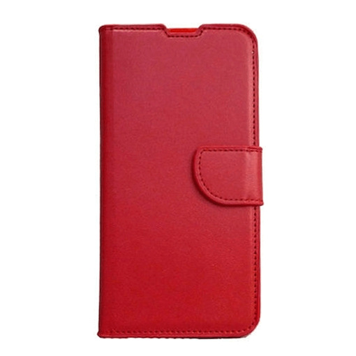 Θήκη Βιβλίο / Leather Book Case with Clip για LG Q6 - Χρώμα : Κόκκινο