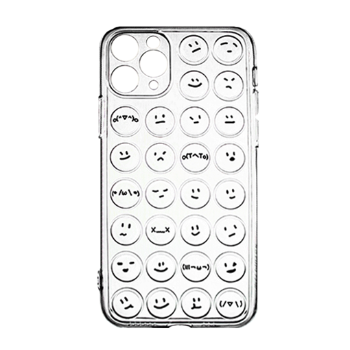 Θήκη Σιλικόνης με Emoji για iphone 11 Pro Max - Χρώμα: Διαφανές