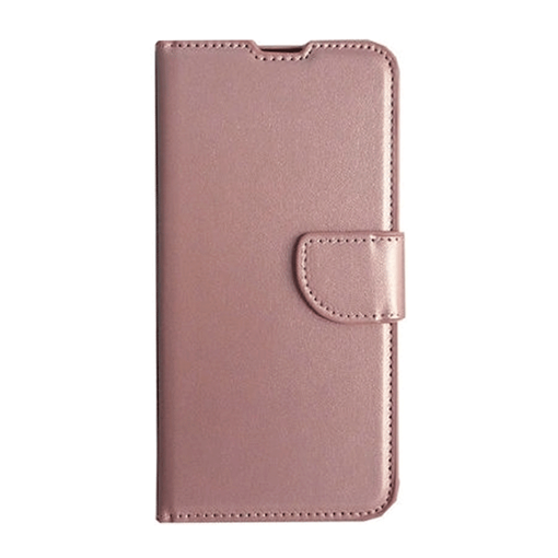 Θήκη Βιβλίο / Leather Book Case with Clip για Samsung  Galaxy A21s - Χρώμα: Χρυσό Ρόζ