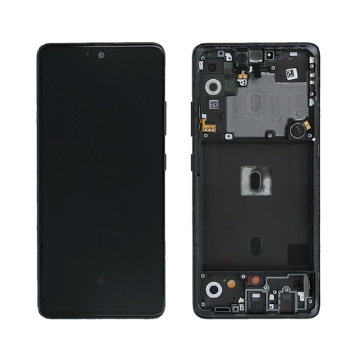 Γνήσια Οθόνη LCD με Μηχανισμό Αφής και Πλαίσιο για Samsung Galaxy A51 5G A516F GH82-23100A - Χρώμα: Μαύρο