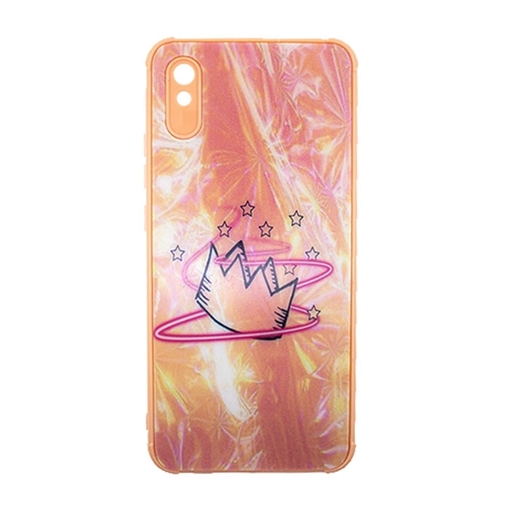 Picture of Silicone Back Case Xiaomi Redmi 9A/9i/9AT- Color: Light Pink With A Crown