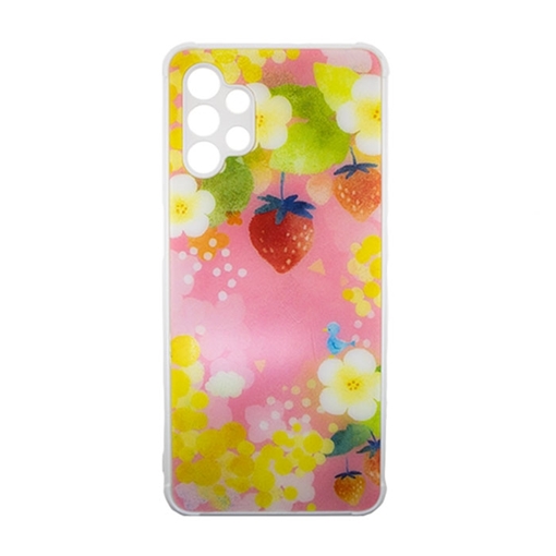 Picture of Silicone Back Case For Samsung Galaxy A32 4G - Color: Pink With Strawberries