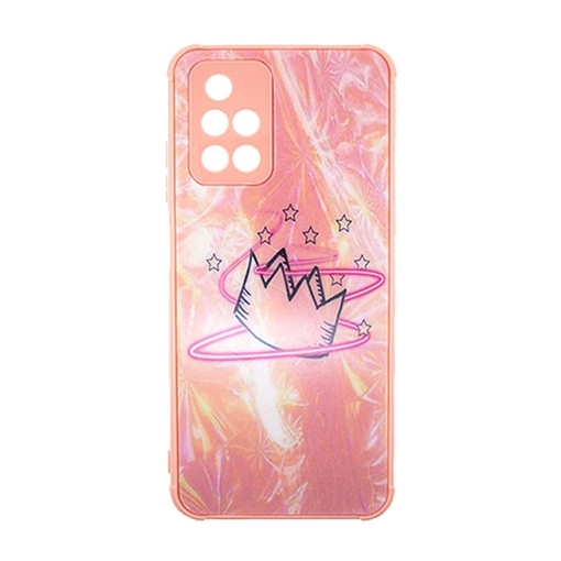 Picture of Silicone Back Case For Xiaomi Redmi 10 - Color: Light Pink With A Crown