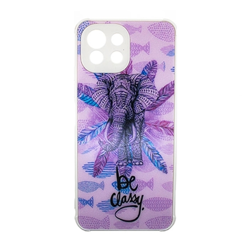 Picture of Silicone Back Case For Xiaomi Mi 11 Lite 5g Color Purple With Elephant