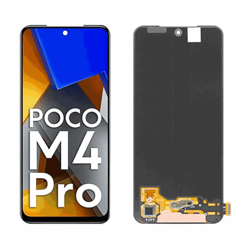 Picture of Display Unit with Frame for Xiaomi Poco M4 Pro 5600010K7P00 (Service Pack) - Color: Black