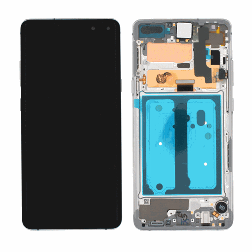 Picture of Display Unit with Frame and Touch Mechanism for Samsung Galaxy S10 5G G977F GH82-20442A - Color: Silver