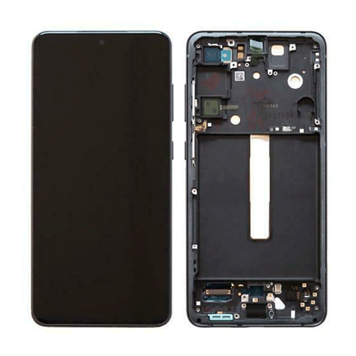 Γνήσια Οθόνη LCD με Μηχανισμό Αφής και Πλαίσιο για Samsung Galaxy S21 FE (G990B) GH82-26414A  - Χρώμα: Μαύρο