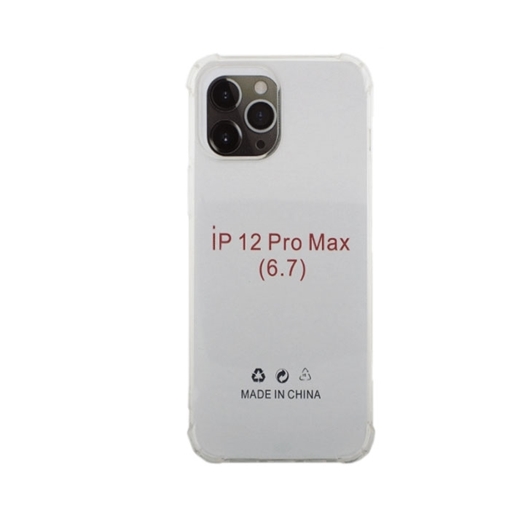 Θήκη Πλάτης Σιλικόνης Anti Shock 1.5mm για iphone 12 Pro Max  - Χρώμα: Διαφανές