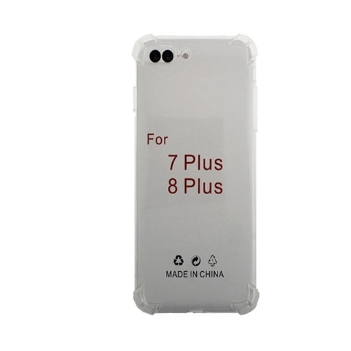 Θήκη Πλάτης Σιλικόνης Anti Shock 1.5mm για iphone 7+ / 8+  - Χρώμα: Διαφανές