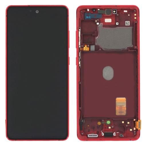 Γνήσια Οθόνη LCD με Μηχανισμό Αφής και Πλαίσιο για Samsung Galaxy S20 FE 4G/5G G780 GH82-24219E - Χρώμα: Cloud Red