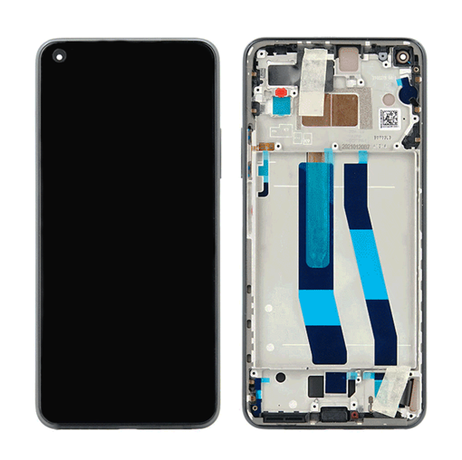 Γνήσια Οθόνη LCD με Μηχανισμό Αφής και Πλαίσιο για Xiaomi Mi 11 Lite 5G 56000200K900/56000K00K900 (Service Pack) - Χρώμα: Μαύρο