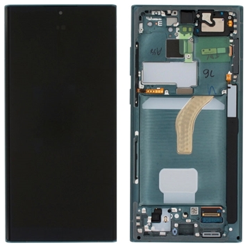 Picture of Display Unit with Frame and Touch Mechanism for Samsung Galaxy S22 Ultra (S908B) GH82-27488D - Color: Green
