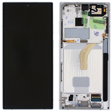 Εικόνα της Γνήσια Οθόνη LCD με Μηχανισμό Αφής και Πλαίσιο για Samsung Galaxy S22 Ultra (S908B) GH82-27488C -Χρώμα: Phantom White