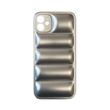 Picture of Silicone Back Cover wavy for Apple IPhone 11 - Color: Silver