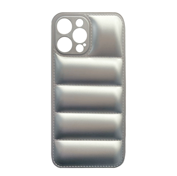 Εικόνα της Θήκη Πλάτης Σιλικόνης wavy για Apple IPhone 12 Pro Max - Χρώμα : Ασημί