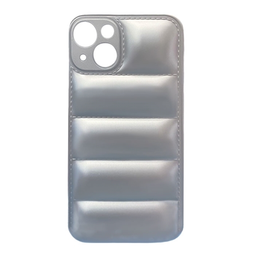 Θήκη Πλάτης Σιλικόνης wavy για Apple IPhone 13 - Χρώμα : Ασημί