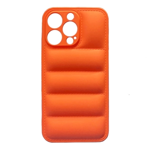 Picture of Silicone Back Cover wavy for Apple IPhone 13 Pro Max - Color: Orange