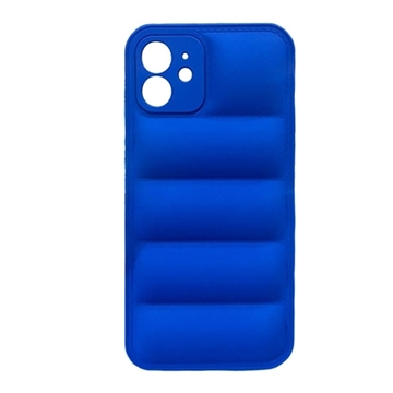 Picture of Silicone Back Cover wavy for Apple IPhone 12 - Color: Blue
