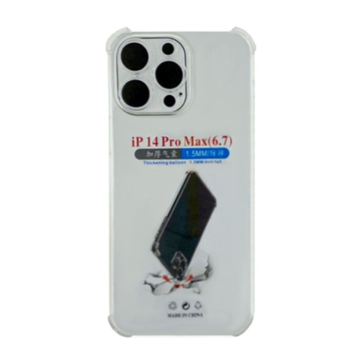 Θήκη Πλάτης Σιλικόνης Anti Shock για Iphone 14 Pro Max - Χρώμα: Διάφανο