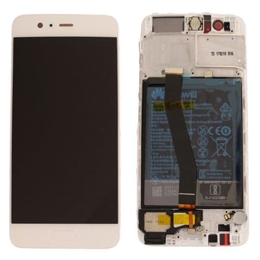 Γνήσια Οθόνη LCD με Μηχανισμό Αφής και Πλαίσιο με Μπαταρία για Huawei P10 (Service Pack) 02351DJF - Χρώμα: Χρυσό