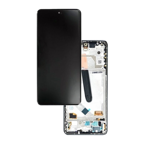 Γνήσια Οθόνη LCD με Μηχανισμό Αφής και Πλαίσιο για Xiaomi Poco F4 (2022) 56000KL11R00 (Service Pack) - Χρώμα: Ασημί