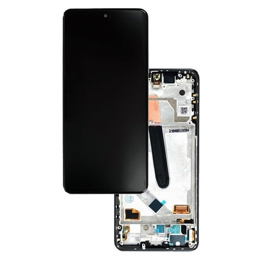Γνήσια Οθόνη LCD με Μηχανισμό Αφής και Πλαίσιο για Xiaomi Poco F4 (2022) 56000HL11R00 (Service Pack) - Χρώμα: Μαύρο