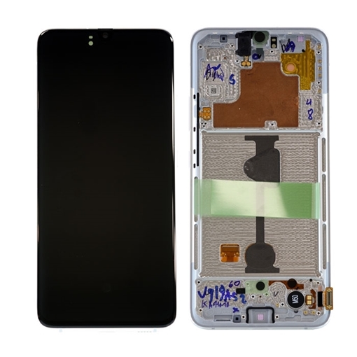 Γνήσια Οθόνη LCD με Μηχανισμό Αφής για Samsung Galaxy A90 A908F GH82-21092B - Χρώμα: Λευκό