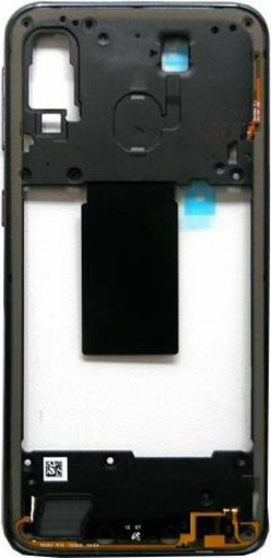 Γνήσιο Μεσαίο Πλαίσιο Middle Frame για Samsung Galaxy A40 A405F GH97-22974A - Χρώμα: Μαύρο