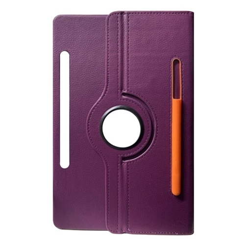 Picture of Case Rotating 360 Stand with Pencil Case for Lenovo M10 Plus - Color: Purple