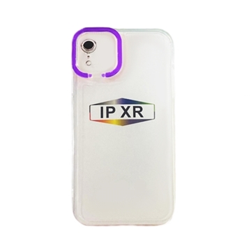 Picture of  Fashion Candy Color With Colored Camera Flame For Iphone XR - Color: Purple
