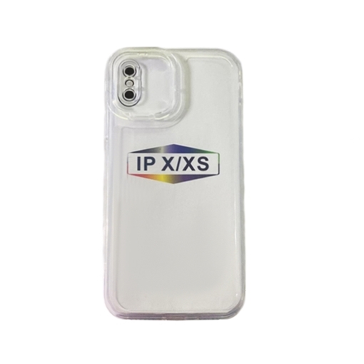 Θήκη Σιλικόνης Fashion Candy Color Διάφανη Με Χρωματιστό Πλαίσιο Κάμερας για Iphone XS MAX - Χρώμα : Λευκό