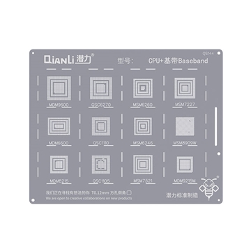 Εικόνα της Qianli QS144 Stencil για CPU Baseband MSM MDM QSC series