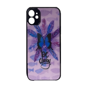 Εικόνα της Θήκη Πλάτης Σιλικόνης για Iphone 11 - Χρώμα: Μωβ Με Πεταλούδα