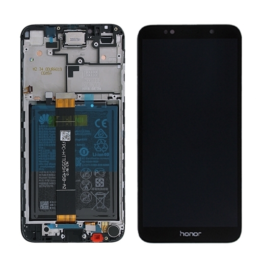 Γνήσια Οθόνη LCD με Μηχανισμό Αφής και Πλαίσιο με Μπαταρία για Huawei Honor 7S /Y5 Prime (2018) 02351XHW - Χρώμα: Λευκό