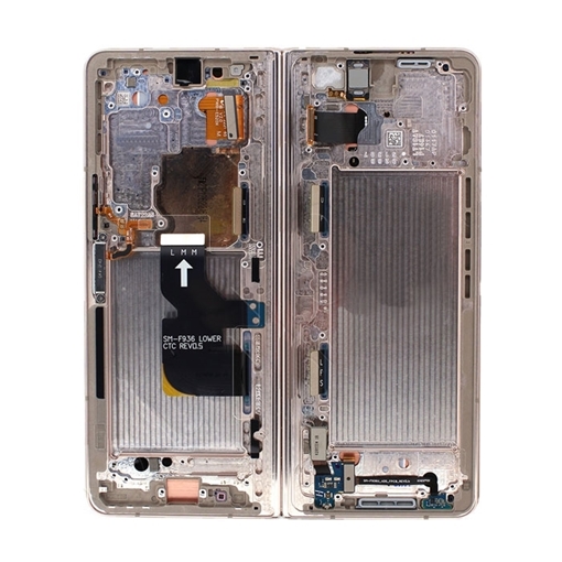Picture of Original Inner LCD Display With Touch Mechanism and Frame for Samsung F936 Galaxy Z Fold 4 5G Service Pack GH82-29461C- Color: Beige 