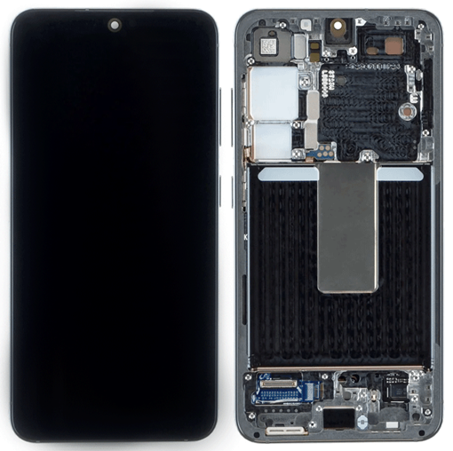 Γνήσια Οθόνη LCD με Μηχανισμό Αφής και Πλαίσιο για Samsung SM-S911 Galaxy S23 5G 2023 GH82-30480A/30481A - Χρώμα: Μαύρο