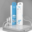 PZX V142s Καλώδιο Φόρτισης και Μεταφοράς Δεδομένων 1m Type-C Data and Charging Cable 2.1A - Χρώμα: Λευκό