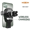 Moxom MX-VS07 Βάση Κινητού Αυτοκινήτου με Ασύρματη Φόρτιση 10W - Χρώμα: Μαύρο