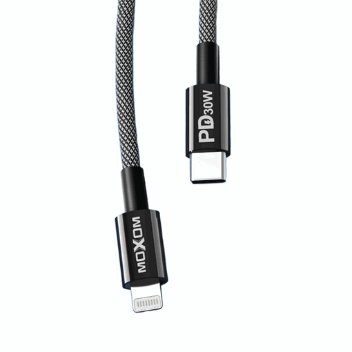 Picture of Moxom MX-CB136 Pioneer PD 30W Charging cable from Lightning to Type C 1m - Color: Black