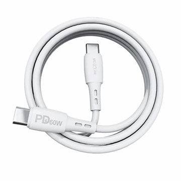 Εικόνα της Moxom MX-CB134 PD 60W USB Καλώδιο φόρτισης δεδομένων από Type-C σε Type-C 1m - Χρώμα: Λευκό