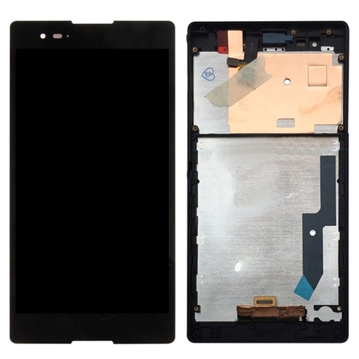 Οθόνη LCD με Μηχανισμό Αφής και Πλαίσιο για Sony Xperia T2 Ultra (D5303) - Χρώμα: Μαύρο