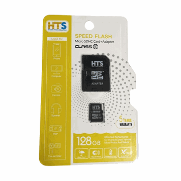 Picture of HTS Micro SD Memory Card with Adapter 128GB